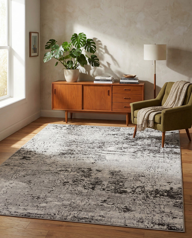 Dresden Elegance Collection Area Rug -  Pirna Rectangle Gray  lifestyle 35