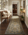 Isfahan Elegance Collection Area Rug - Naghsh-e Jahan (Gray) Runner Gray  lifestyle 53