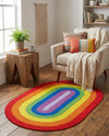 Sunset Isle Wool Braids Collection Area Rug - Paradise Oval Multi  lifestyle 70