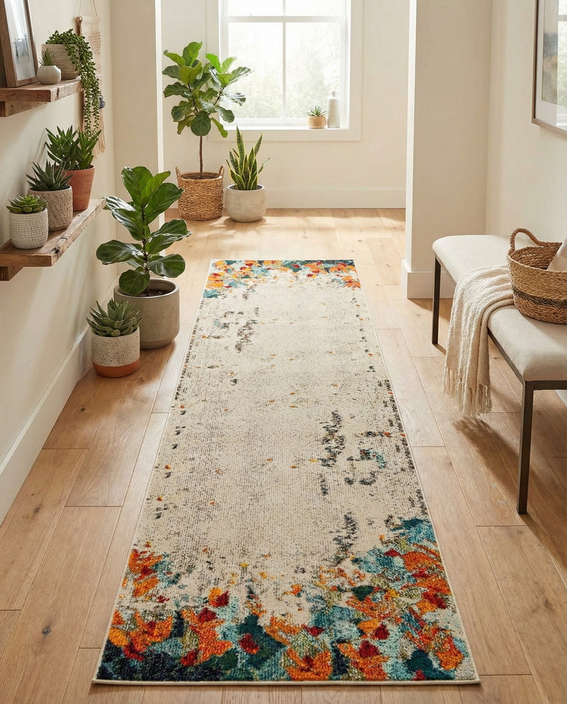 Chromatic Oasis Collection Area Rug -  Twilight Runner Multi  lifestyle 74