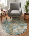Arcadia Rugs Collection Area Rug -  Nirvana Round Cream Blue  lifestyle 62
