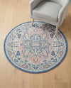 Savannah Series Collection Area Rug - Charleston (Multi) Round Multi  lifestyle 40