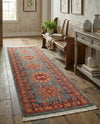 Persian Elegance Collection Area Rug -  Bushehr Runner Light Blue  lifestyle 66