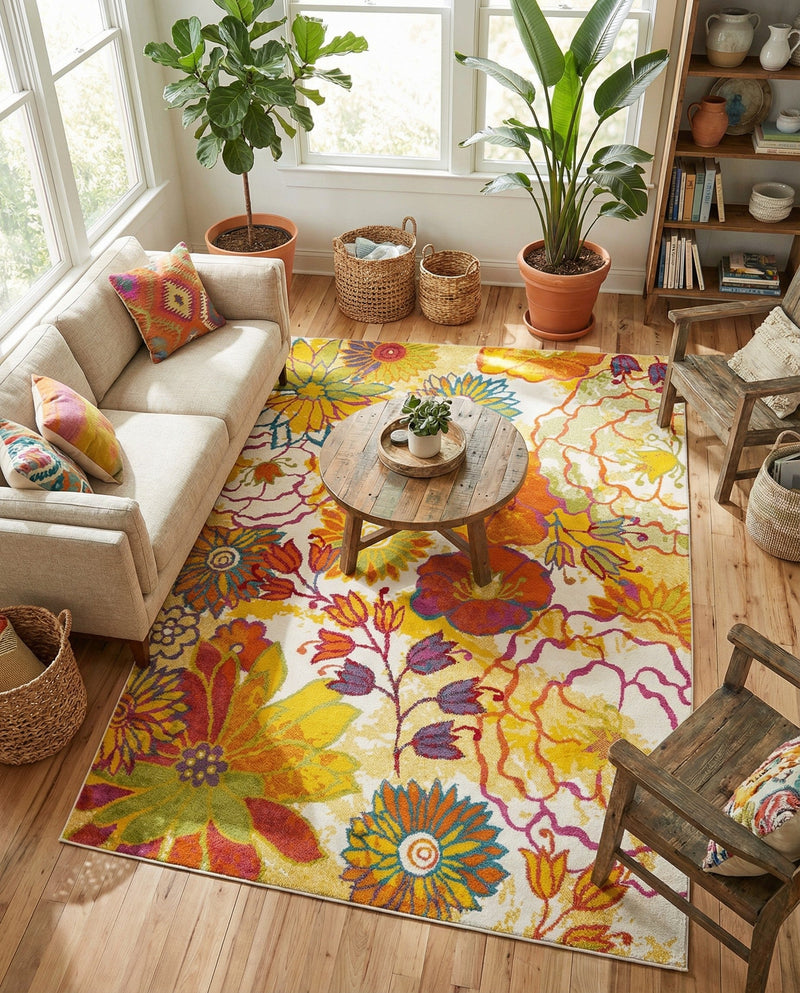 Venetian Elegance Collection Area Rug -  Accademia Rectangle Ivory  lifestyle 52