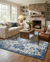 Patio Heritage Collection Area Rug - Santorini Rectangle Navy Blue  lifestyle 22