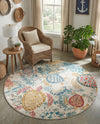 Sorrento Shores Collection Area Rug -  Massa Round Beige  lifestyle 39