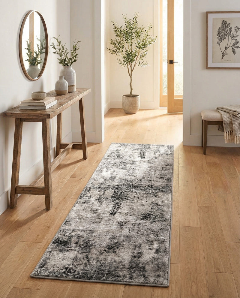 Riviera Elegance Collection Area Rug -  Grasse Runner Dark Gray  lifestyle 82
