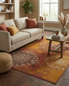 Urban Terrace Collection Area Rug -  Veranda Rectangle Rust Red  lifestyle 13