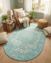 Georgetown Rugs Collection Area Rug - Dupont (Aqua) Oval Aqua  lifestyle 37