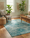 Riviera Elegance Collection Area Rug -  Monaco (Turquoise) Rectangle Turquoise  lifestyle 18