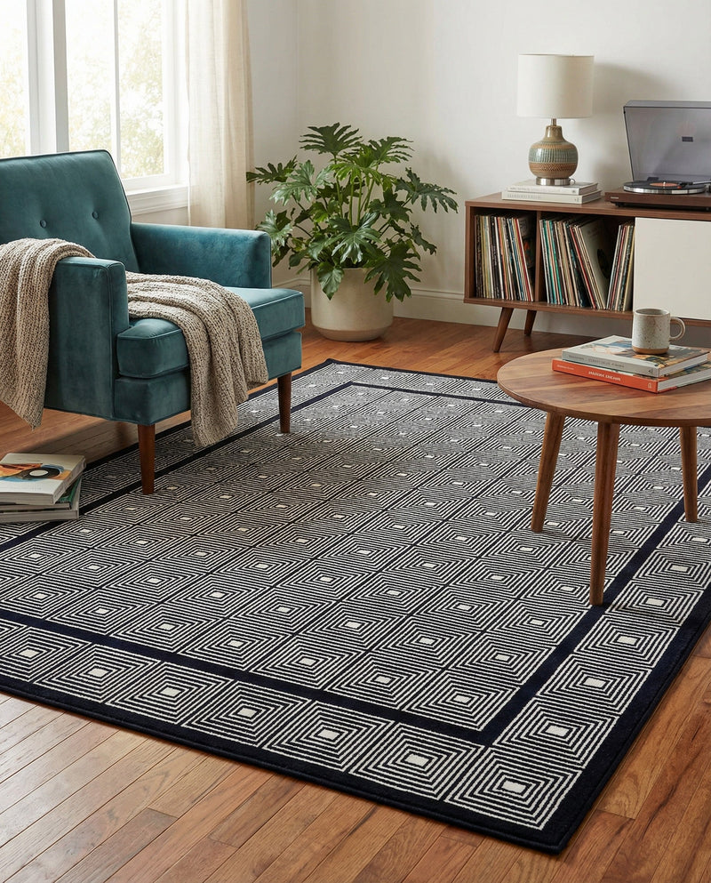 Aravalli Collection Area Rug -  Jaipur Rectangle Midnight Blue  lifestyle 31