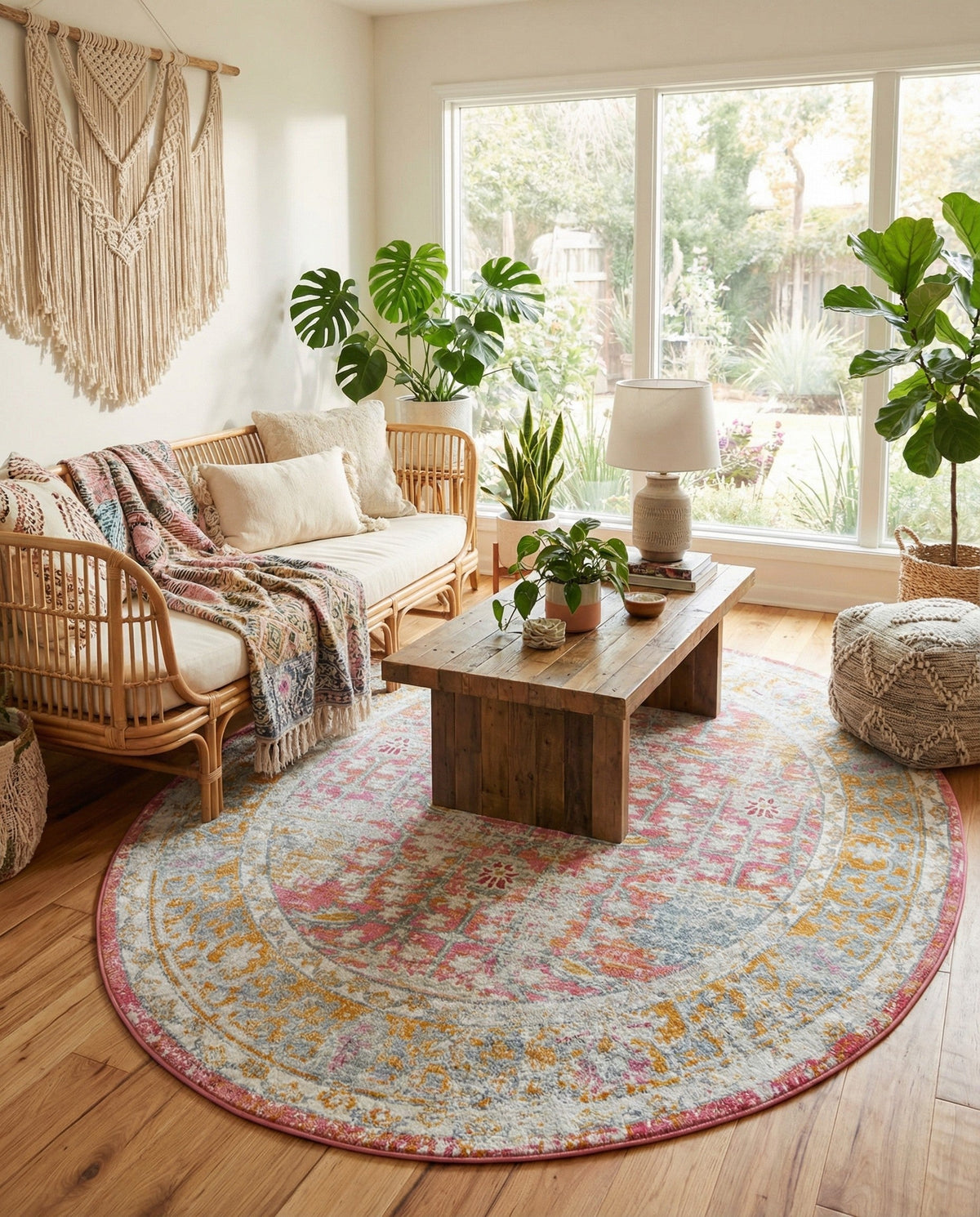 Arcadia Rugs Collection Area Rug -  Olympus Oval Pink  lifestyle 85