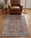 Vintage Memories Collection Area Rug -  Reverie Rectangle Rust Red and Brown  lifestyle 8