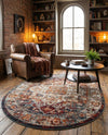 Savannah Soiree Collection Area Rug -  Everglade (Multi) Oval Multi  lifestyle 44
