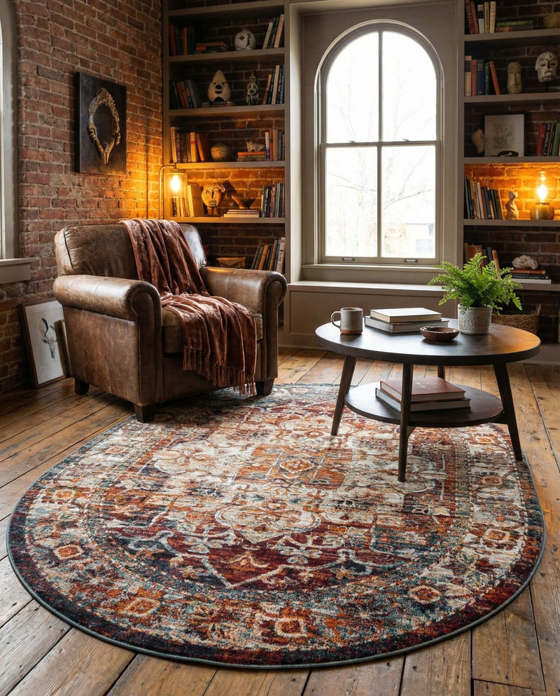 Savannah Soiree Collection Area Rug -  Everglade (Multi) Oval Multi  lifestyle 44
