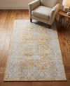 Heritage Elegance Collection Area Rug -  Miramar Rectangle Yellow  lifestyle 35