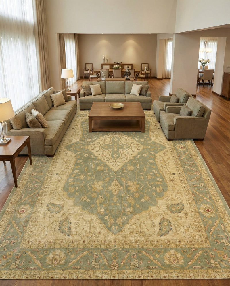 Chelsea Elegance Collection Area Rug -  Twickenham Rectangle Light Green  lifestyle 26