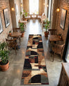 Bistro Lounge Collection Area Rug -  Latte Runner Multi  lifestyle 51