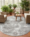Riviera Elegance Collection Area Rug -  Monaco (Light Gray) Oval Light Gray  lifestyle 71