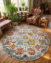 Arcadia Rugs Collection Area Rug -  Elysium Round Multi  lifestyle 31