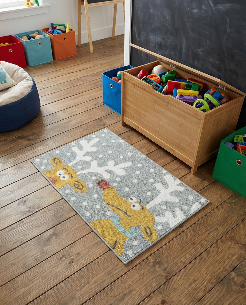 Wonder Tykes Collection Area Rug -  Mystic Rectangle Gray  lifestyle 4