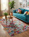 Chromatic Oasis Collection Area Rug -  Lagoon Rectangle Multi  lifestyle 46