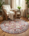 Heritage Elegance Collection Area Rug -  Gatchina Round Vintage Red  lifestyle 66