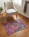 Heritage Elegance Collection Area Rug -  Windsor (Pink) Rectangle Pink  lifestyle 5