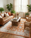 Savannah Elegance Collection Area Rug - Augusta (Rust Red) Rectangle Rust Red  lifestyle 20
