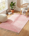 Thar Cotton Collection Area Rug - Jaisalmer (Rose) Rectangle Rose  lifestyle 6