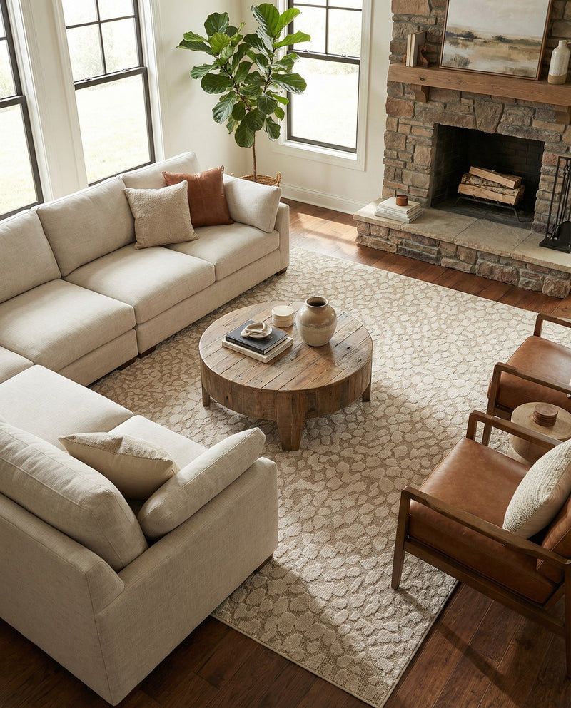 Savannah Escape Collection Area Rug - Mara Rectangle Khaki  lifestyle 42