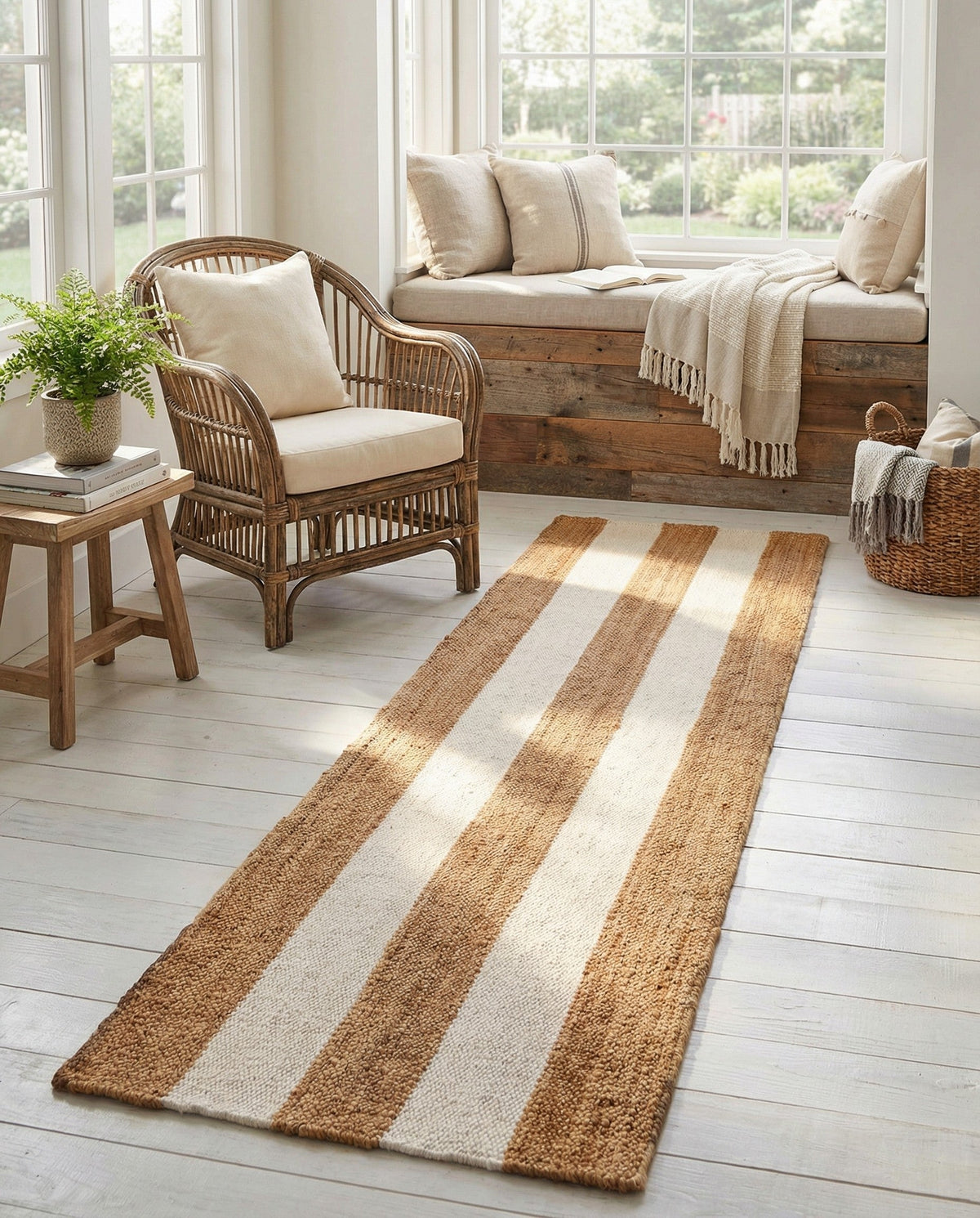 Martha's Vineyard Blueprints Collection Area Rug - Edgartown Runner Tan Sand  lifestyle 166