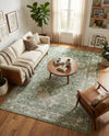 Savannah Soiree Collection Area Rug -  Everglade (Green) Rectangle Green  lifestyle 26