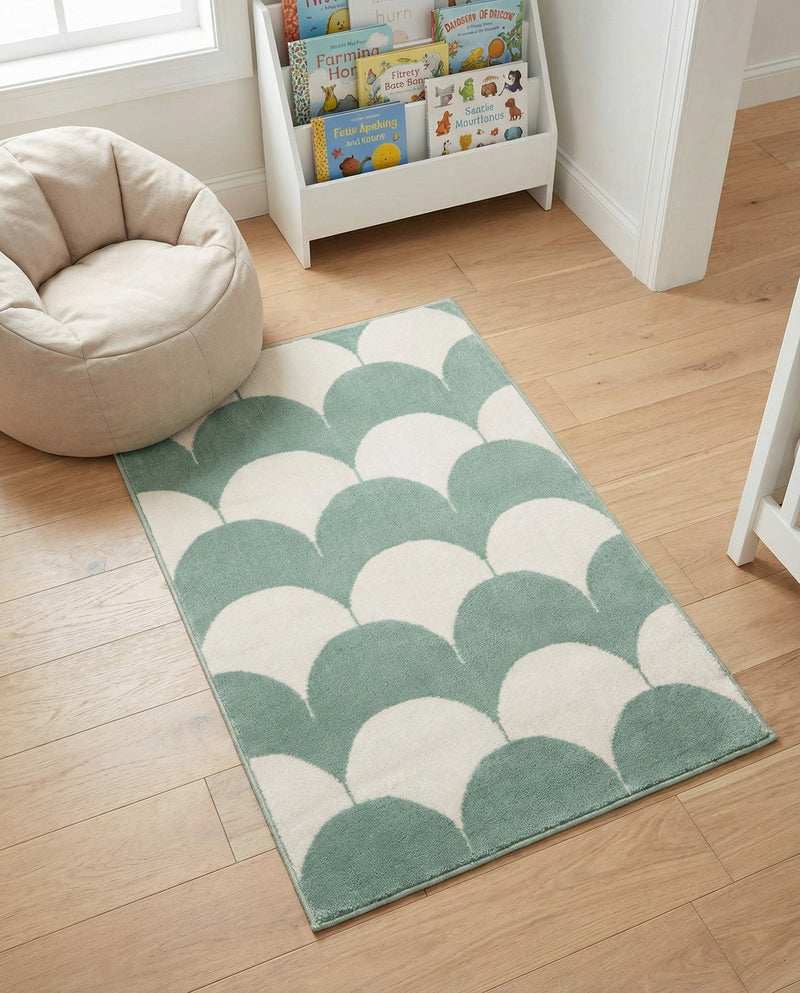 Wonder Tykes Collection Area Rug - Sparklewood Rectangle Soft Green  lifestyle 39