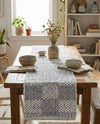 Thar Cotton Collection Area Rug - Serengeti Table Runner Ivory  lifestyle 14