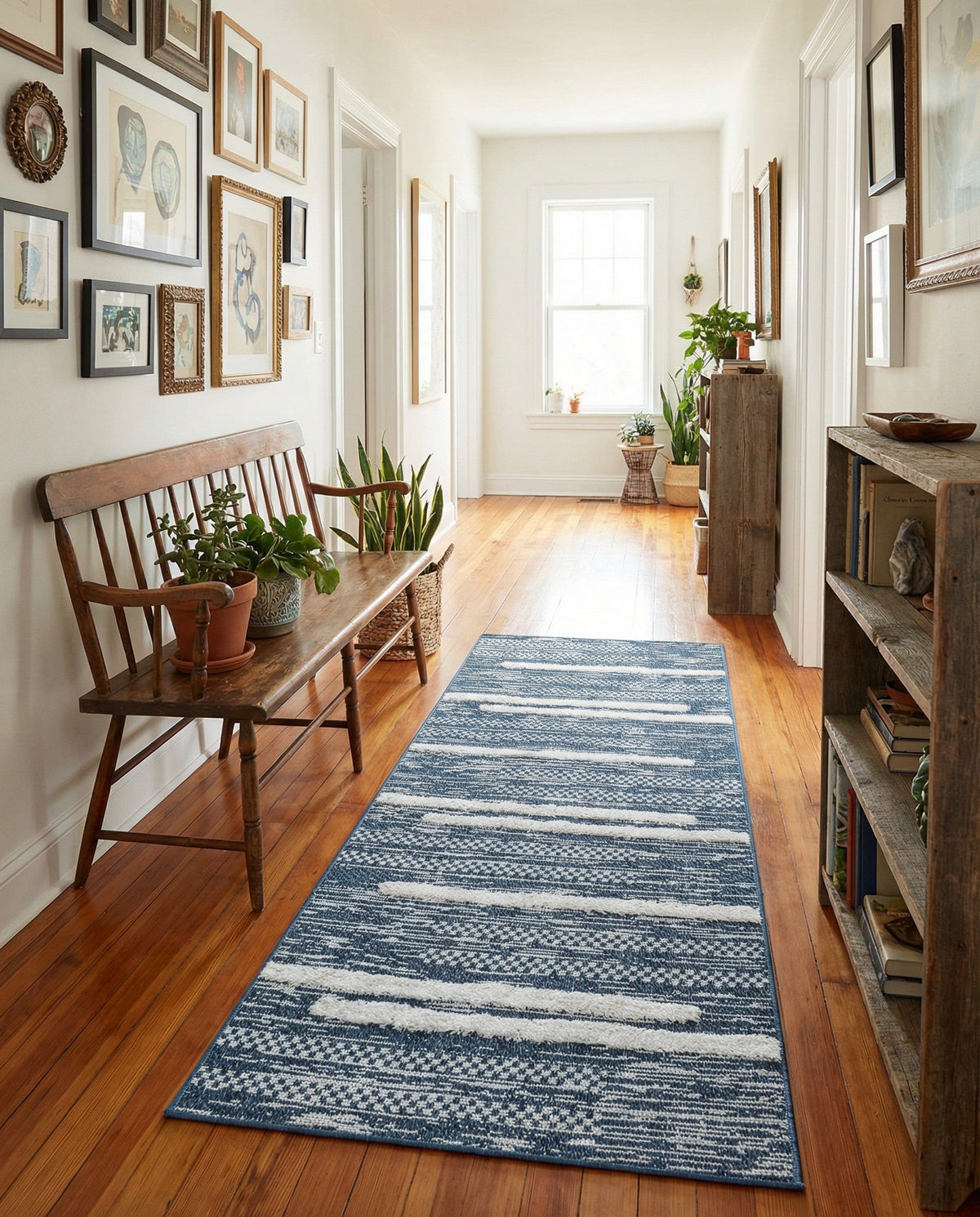Cathedral Elegance Collection Area Rug - Chapel Runner Navy Blue  lifestyle 173