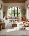 Marrakech Lattice Collection Area Rug - Medina (Beige) Rectangle Beige  lifestyle 14