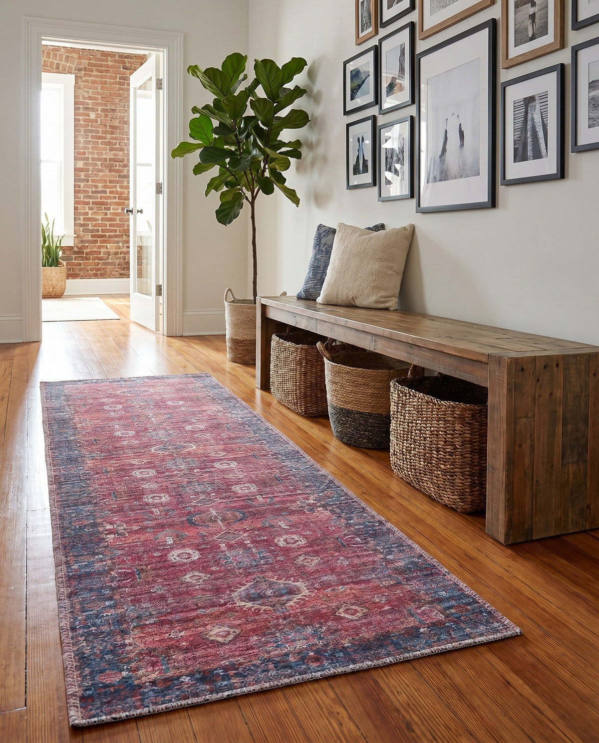 Zahara Oasis Collection Area Rug -  Ouarzazate Runner Antique Red  lifestyle 82
