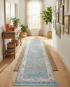 Arcadia Rugs Collection Area Rug - Eden (Aqua and Blue) Runner Aqua and Blue  lifestyle 61