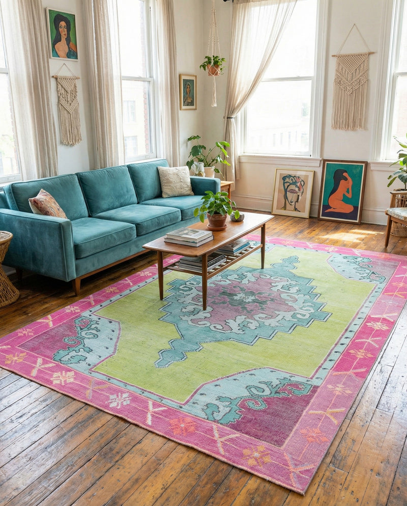 Heritage Elegance Collection Area Rug -  Winterthur (Green) Rectangle Green  lifestyle 12