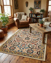 Tabriz Tapestry Collection Area Rug - Sahand (Cream) Rectangle Cream  lifestyle 20
