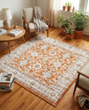 Savannah Elegance Collection Area Rug - Augusta (Rust Red) Square Rust Red  lifestyle 39