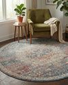 Coastal Haven Collection Area Rug - Seabreeze (Multi) Round Multi  lifestyle 40