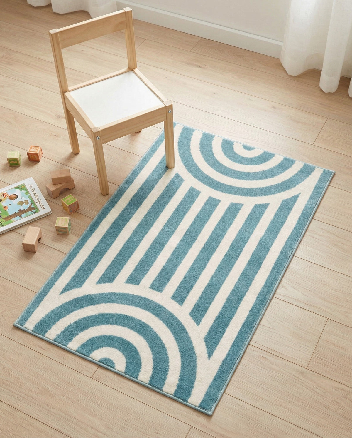Wonder Tykes Collection Area Rug -  Joydale Rectangle Sky blue  lifestyle 44