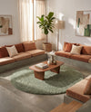 Alpine Plush Collection Area Rug -  Cortina (Sage) Round Sage  lifestyle 66