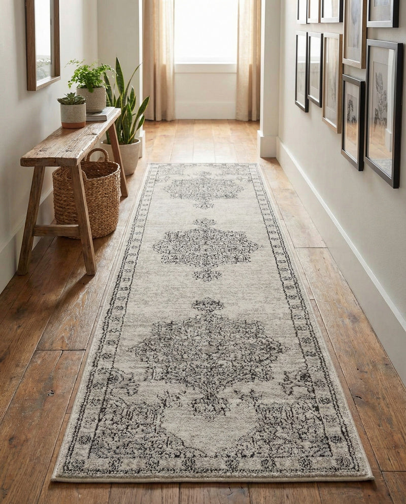 Mykonos Manor Collection Area Rug -  Tinos (Ivory) Runner Ivory  lifestyle 38