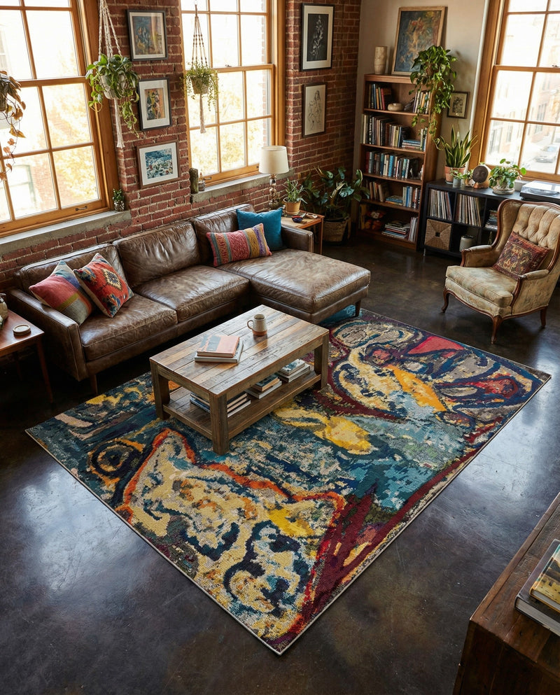 Autumnal Tapestry Collection Area Rug - Harvestville Rectangle Multi  lifestyle 32