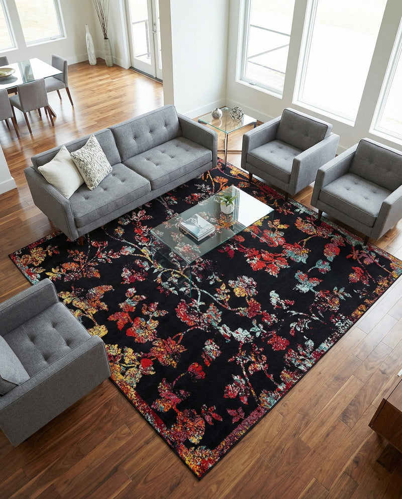 Brighton Terrace Collection Area Rug -  Roedean Square Navy Blue  lifestyle 59