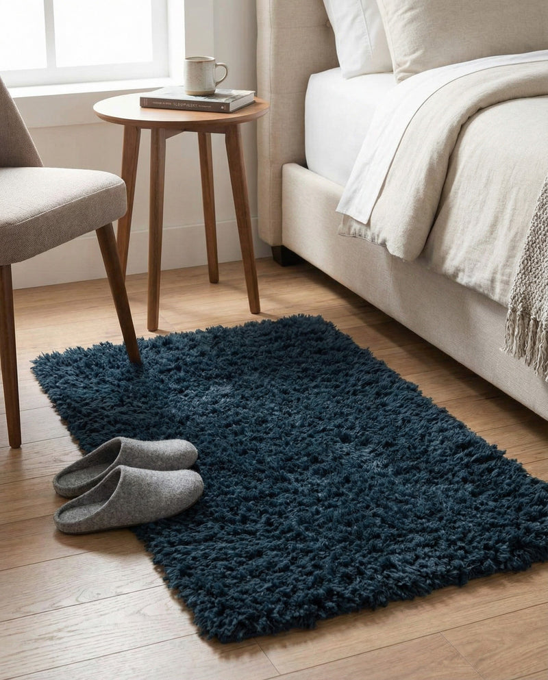 Eternal Plush Oasis Collection Area Rug -  Tranquility (Cobalt) Rectangle Cobalt  lifestyle 29