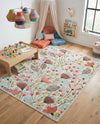 Wonder Tykes Collection Area Rug -  Fantasy Rectangle Ivory  lifestyle 35
